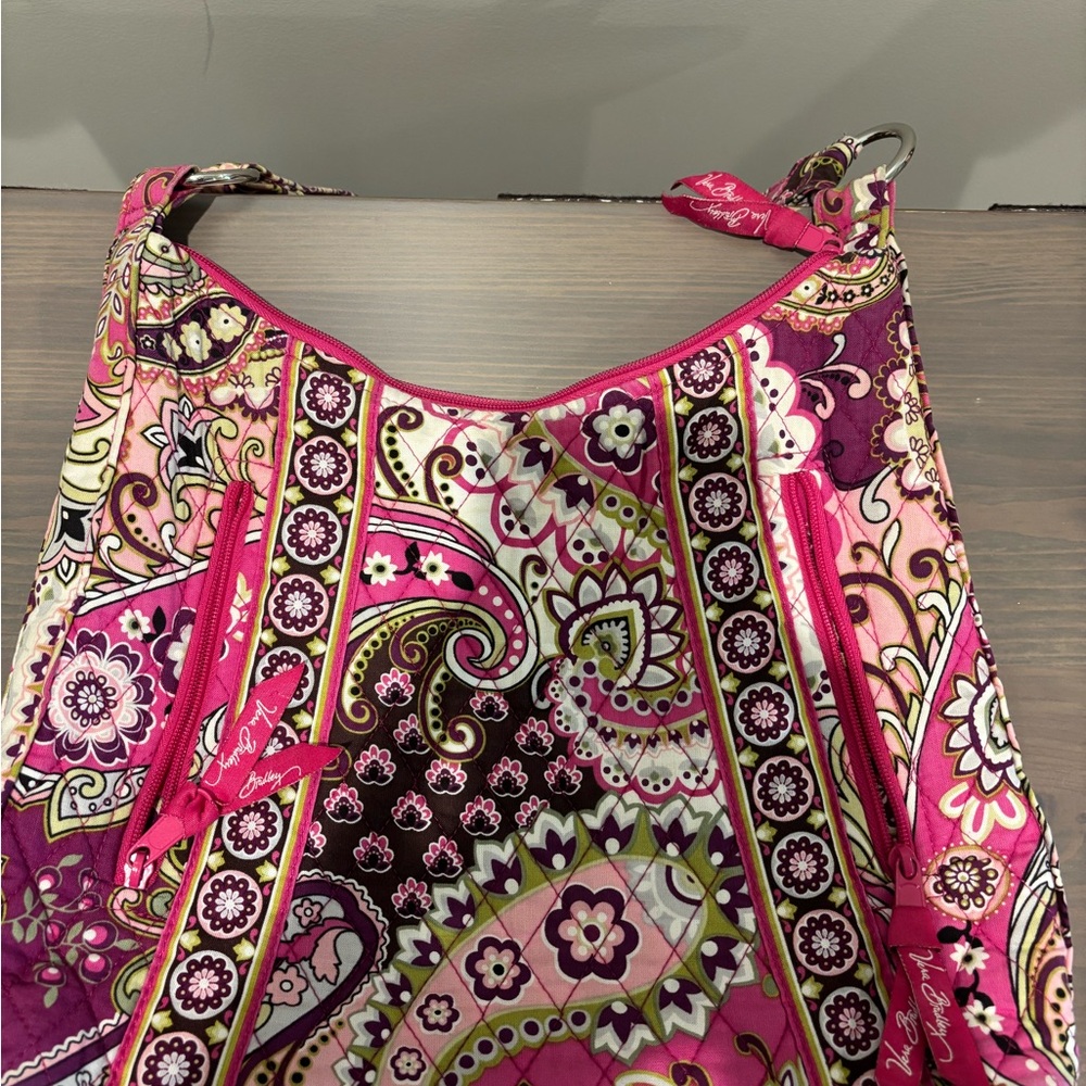 Vera Bradley Pink and Purple Patterned Shoulder Bag